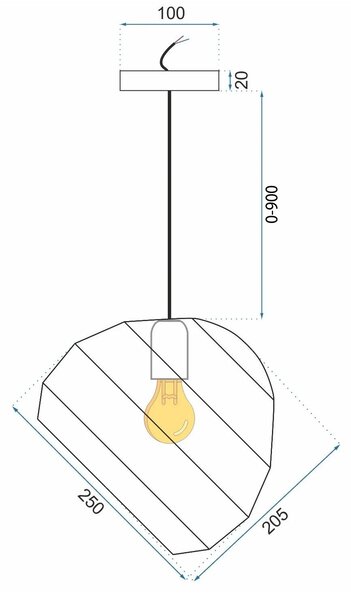 Lampa DE TAVAN SUSPENDABILA APP381-1CP