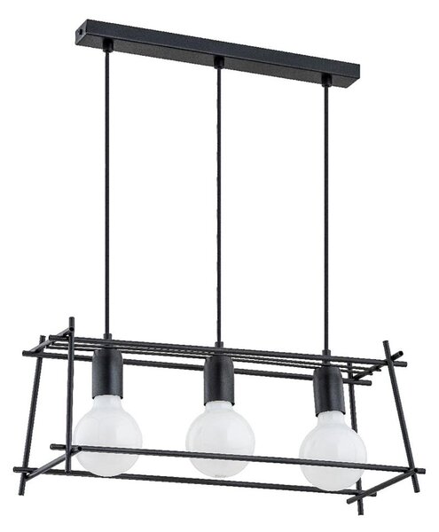 Lustră pe cablu NETI 3xE27/15W/230V negru