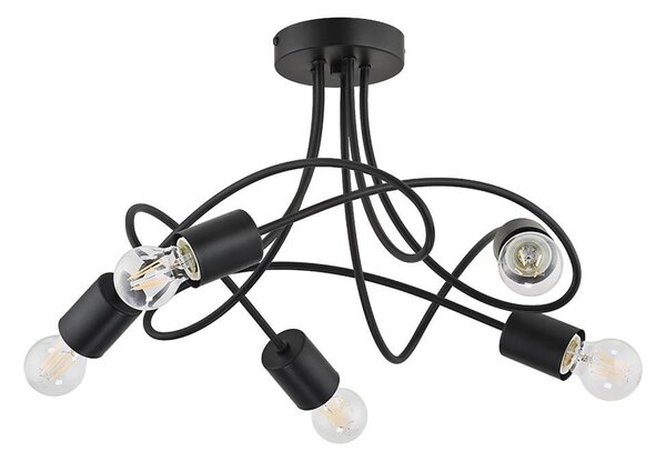 Lustră aplicată TARGO 5xE27/15W/230V negru