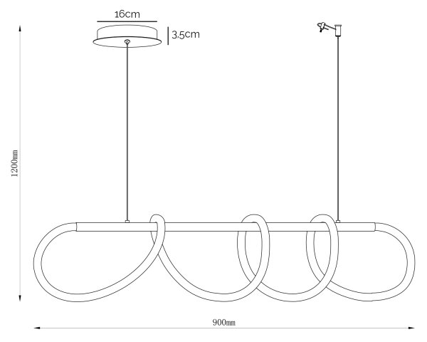 Lustră LED pe cablu ONLI AMANDA LED/40W/230V 4500K crom mat