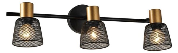 Spot de perete Prezent 75472 DAYTONA 3xE14/40W/230V negru/auriu