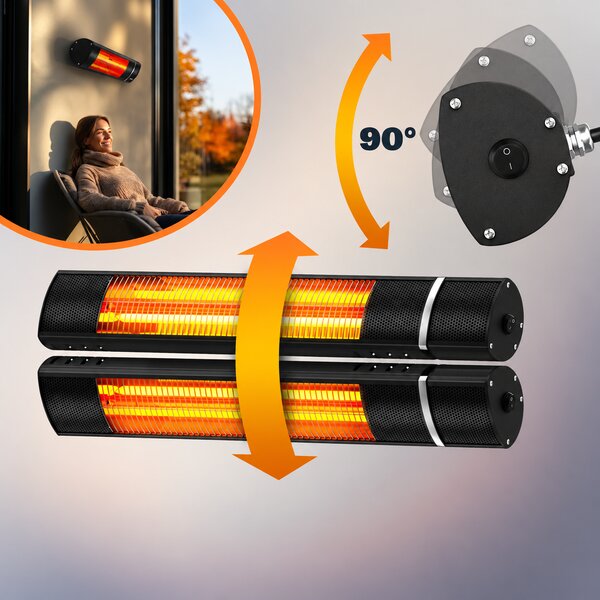 Deuba Radiator radiant 2000 W - negru