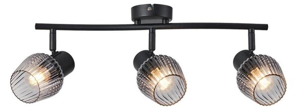 Spot Prezent 14102 OASIS 3xE27/60W/230V negru/fumuriu