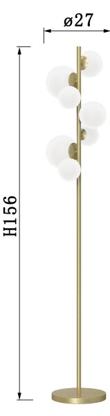 Lampadar ONLI PALOMA 7xG9/10W/230V auriu