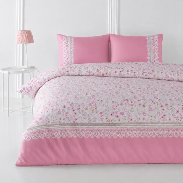 Set lenjerie de pat din bumbac 2 persoane 220X200 cm