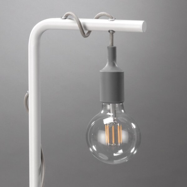 Lampă de masă ONLI WIRE 1xE27/15W/230V 48 cm gri/alb