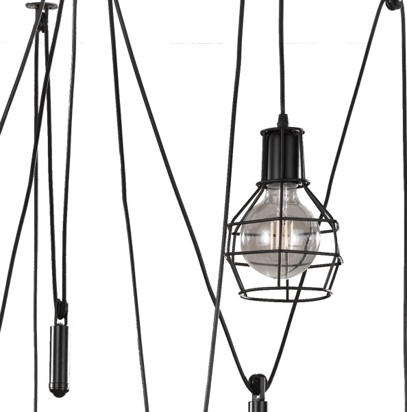 Lustră pe cablu ONLI SPIDER 5xE27/15W/230V spider negru