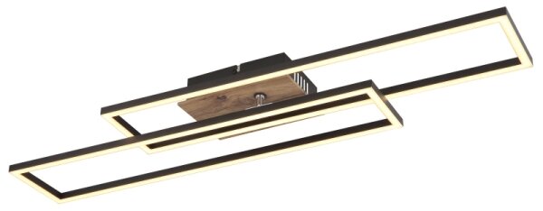 Plafonieră LED Globo 67208-30 DAKARI LED/30W/230V 3000K 60x80 cm negru