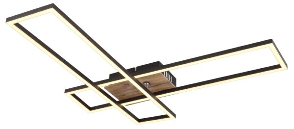 Plafonieră LED Globo 67208-30 DAKARI LED/30W/230V 3000K 60x80 cm negru
