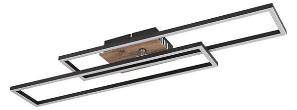 Plafonieră LED Globo 67208-30 DAKARI LED/30W/230V 3000K 60x80 cm negru