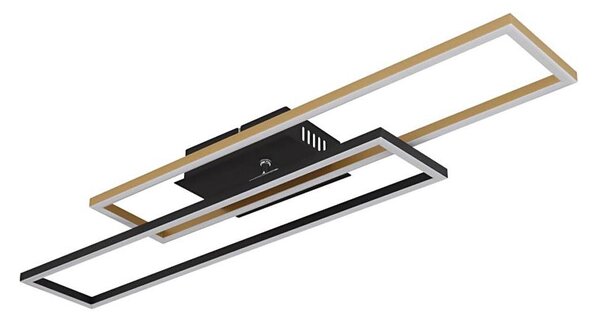 Plafonieră LED Globo 67208-30G DAKARI 30W/230V 3000K 60x80 cm negru/auriu