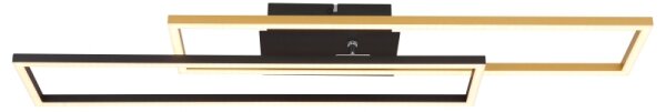 Plafonieră LED Globo 67208-30G DAKARI 30W/230V 3000K 60x80 cm negru/auriu