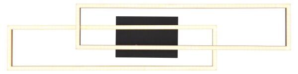 Plafonieră LED Globo 67208-30G DAKARI 30W/230V 3000K 60x80 cm negru/auriu