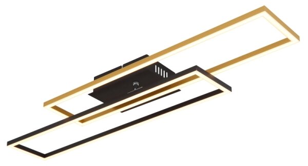 Plafonieră LED Globo 67208-30G DAKARI 30W/230V 3000K 60x80 cm negru/auriu