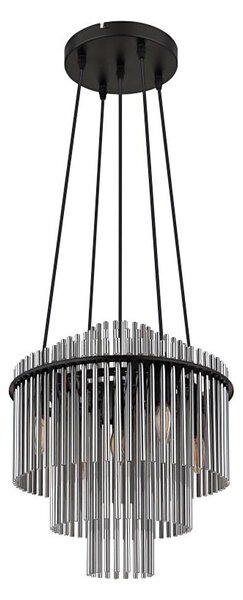 Lustră pe cablu Globo 15698H2 GORLEY 5xE14/40W/230V negru