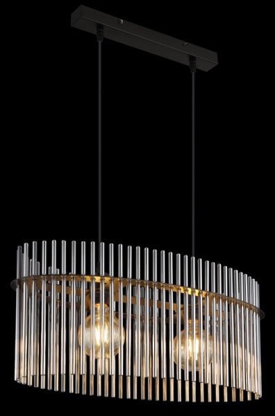 Lustră pe cablu Globo 15698H3 GORLEY 2xE27/60W/230V negru