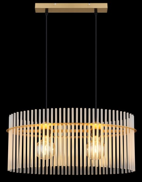 Lustră pe cablu Globo 15698H3M GORLEY 2xE27/60W/230V auriu