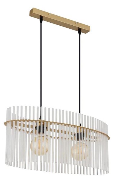 Lustră pe cablu Globo 15698H3M GORLEY 2xE27/60W/230V auriu