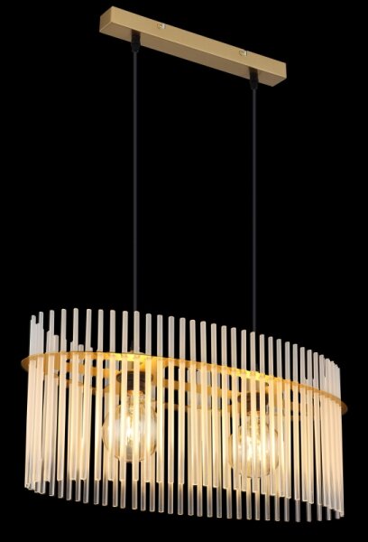 Lustră pe cablu Globo 15698H3M GORLEY 2xE27/60W/230V auriu