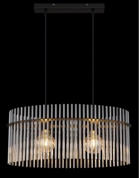 Lustră pe cablu Globo 15698H3 GORLEY 2xE27/60W/230V negru