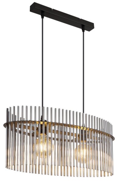 Lustră pe cablu Globo 15698H3 GORLEY 2xE27/60W/230V negru