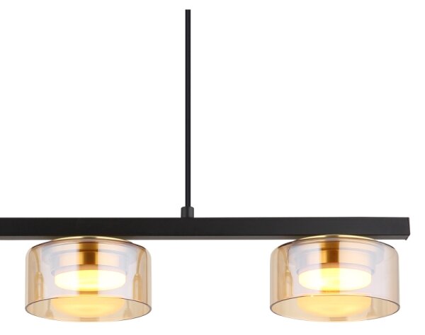 Lustră LED pe cablu Globo 16055-3HG HIGGINS 3xGX53/6W/230V fumuriu/maro
