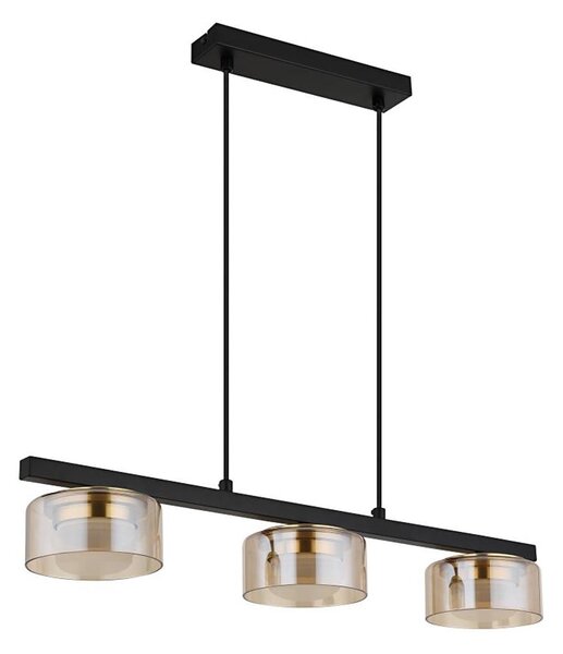Lustră LED pe cablu Globo 16055-3HG HIGGINS 3xGX53/6W/230V fumuriu/maro