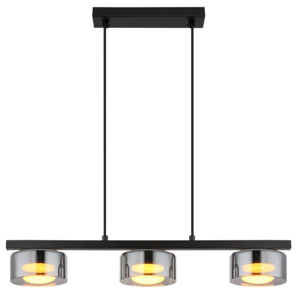 Lustră LED pe cablu Globo 16055-3HS HIGGINS 3xGX53/6W/230V fumuriu/negru