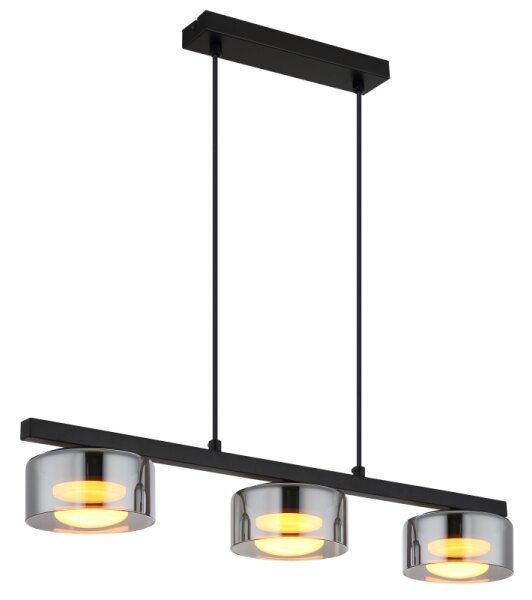 Lustră LED pe cablu Globo 16055-3HS HIGGINS 3xGX53/6W/230V fumuriu/negru