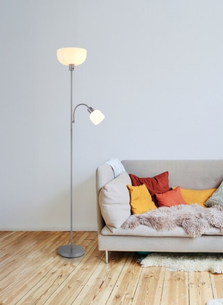 Globo 59947 - Lampă de podea HINTON, 1xE27/40W/230V + 1xE14/25W
