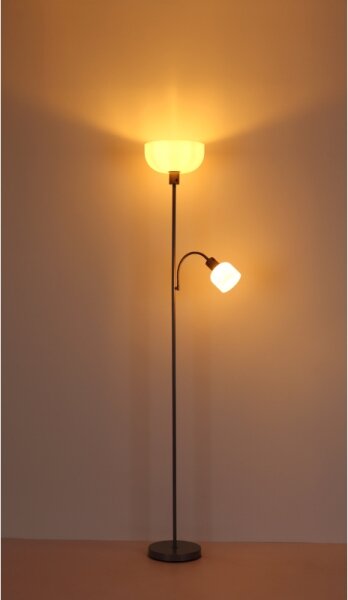 Globo 59947 - Lampă de podea HINTON, 1xE27/40W/230V + 1xE14/25W