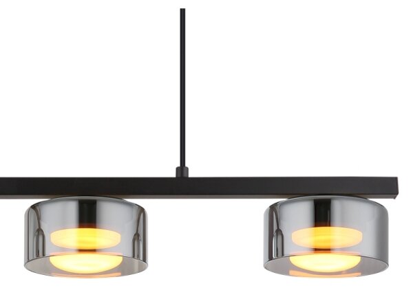 Lustră LED pe cablu Globo 16055-3HS HIGGINS 3xGX53/6W/230V fumuriu/negru
