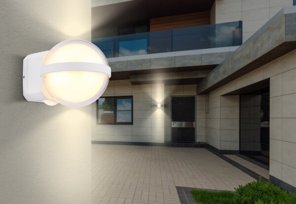 Aplică LED de exterior Globo 34157W ILLI LED/12W/230V IP54 alb