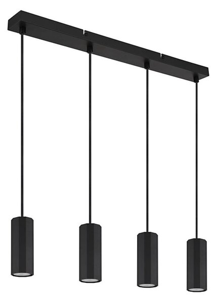 Lustră pe cablu Globo 57918-4HB JAMES 4xGU10/25W/230V negru