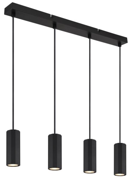 Lustră pe cablu Globo 57918-4HB JAMES 4xGU10/25W/230V negru