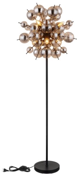 Lampadar Globo 15633SS UDO 6xE14/25W/230V negru/fumuriu