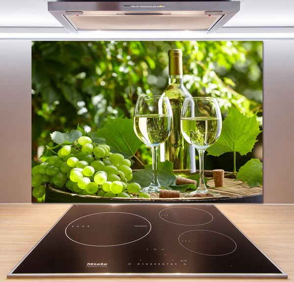 Sticlă pentru bucătărie Vin alb și fructe
