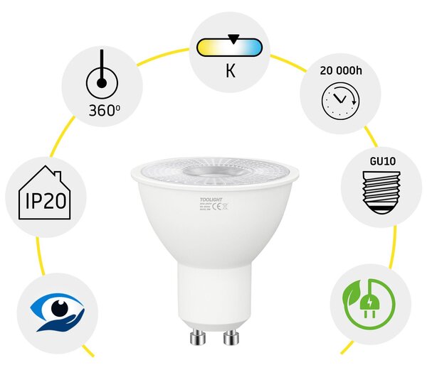 Bec cu LED RSL040 GU10 5W Warm