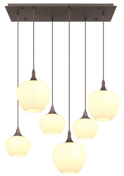 Lustră pe cablu Globo 15548-6HC MAXY 6xE27/40W/230V alb