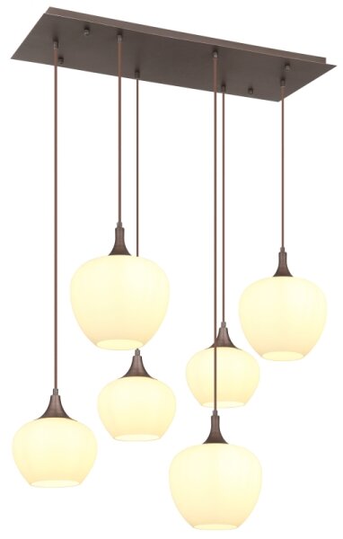 Lustră pe cablu Globo 15548-6HC MAXY 6xE27/40W/230V alb
