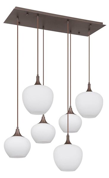 Lustră pe cablu Globo 15548-6HC MAXY 6xE27/40W/230V alb