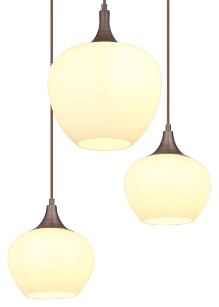 Lustră pe cablu Globo 15548-6HC MAXY 6xE27/40W/230V alb