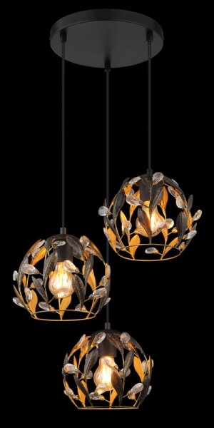Lustră pe cablu Globo 15759-3HR MIKA 3xE27/40W/230V d. 41 cm