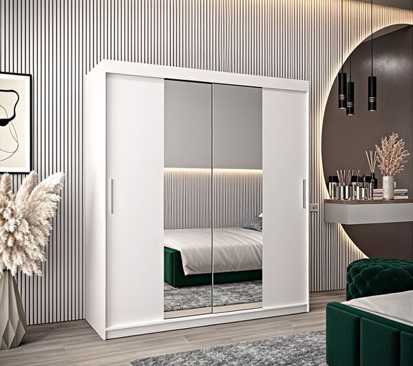 Dressing Alex, 120x60x200cm, cu oglinda, Alb, Pal 18 mm | FAVI.ro