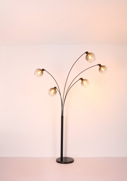 Lampadar Globo 58228NBS SEYMOUR 5xE27/40W/230V fumuriu