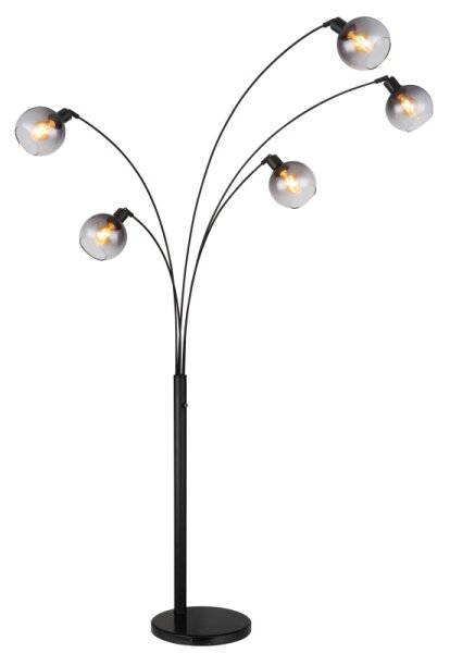 Lampadar Globo 58228NBS SEYMOUR 5xE27/40W/230V fumuriu