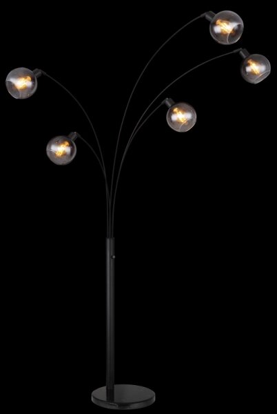 Lampadar Globo 58228NBS SEYMOUR 5xE27/40W/230V fumuriu