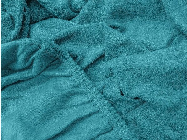 Cearsaf Frotir cu elastic EXCLUSIVE 90x200 cm turcoaz
