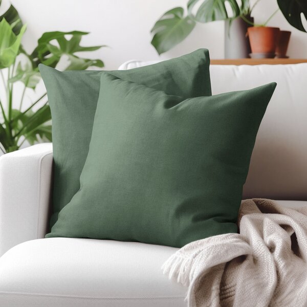Goldea față de pernă decorativă marbella - verde închis 45 x 45 cm