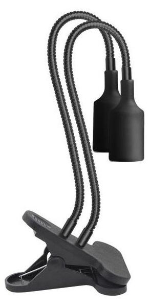 Lampă flexibilă de masă cu clemă pentru creșterea plantelor PLANTY 2xE27/30W/230V negru
